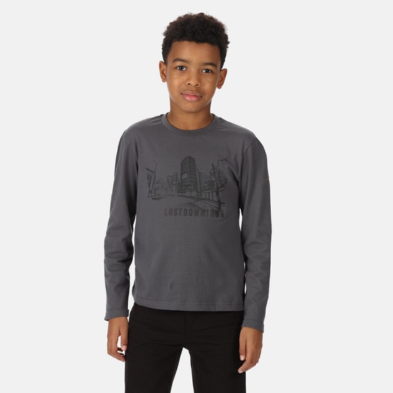 Kids' Wenbie III Graphic T-Shirt Dark Grey