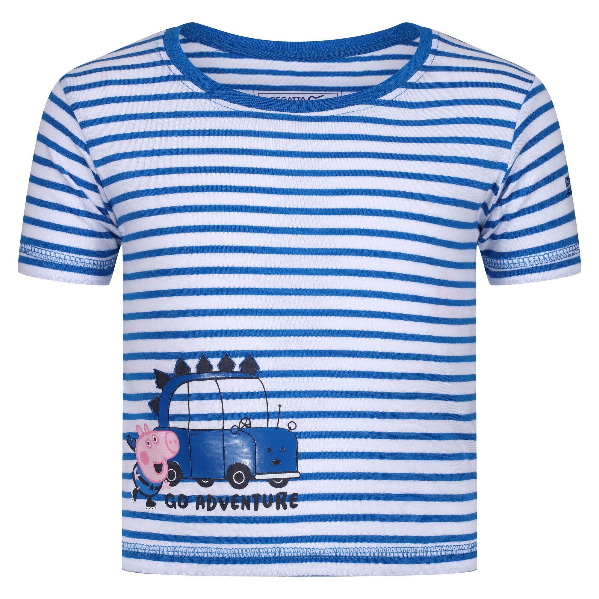 Regatta Dziecięca koszulka Peppa Stripe Niebiesko-biały