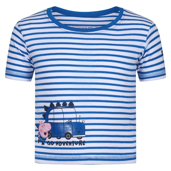 Dziecięca koszulka Peppa Stripe Niebiesko-biały