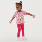 Pink Fuschia White Stripe