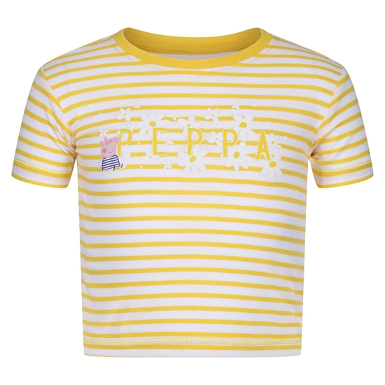 Peppa Stripe Tee Maize Yellow White Stripe