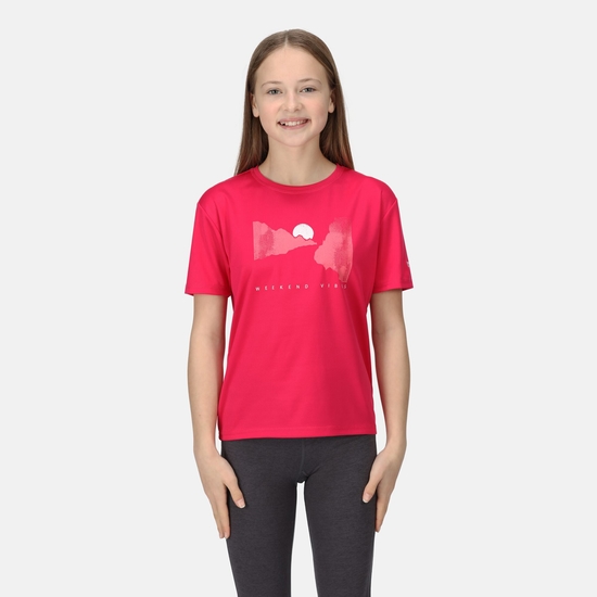 Alvarado VII T-Shirt mit Graphik-Print für Kinder Pink