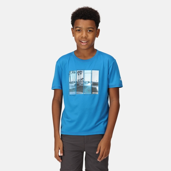 Alvarado VII T-Shirt mit Graphik-Print für Kinder Blau