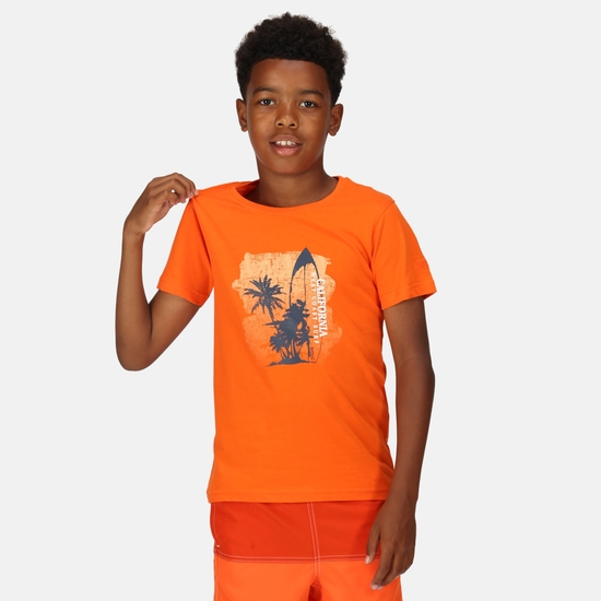 Bosley VI T-Shirt mit Graphik-Print für Kinder Orange