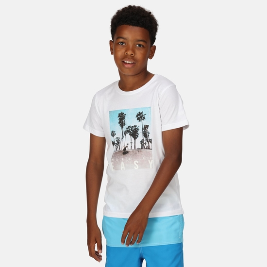 Bosley V Enfant T-shirt à imprimé graphique Blanc