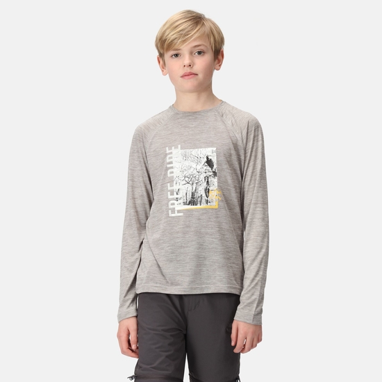 Kids' Burnlee Graphic T-Shirt Silver Grey