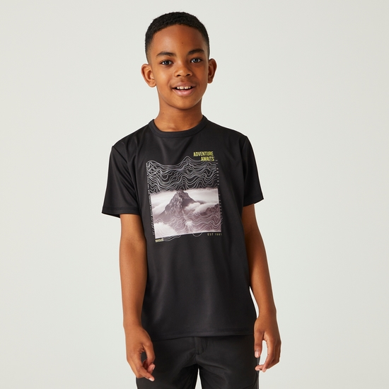 Alvarado VIII Enfant T-shirt à imprimé graphique Noir