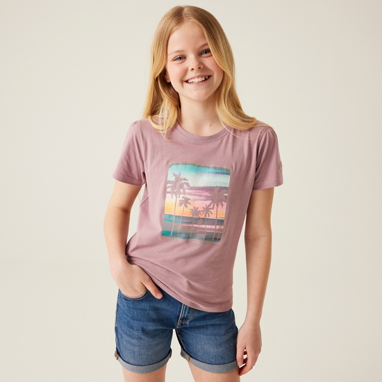 Bosley VII T-Shirt mit Grafikprint für Kinder Lila