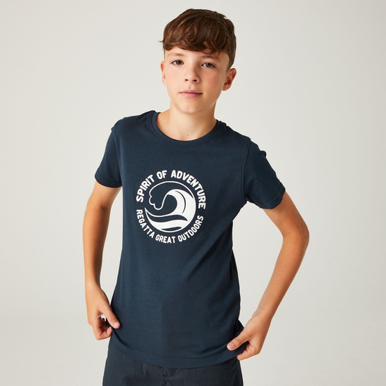 Bosley VII T-Shirt mit Grafikprint für Kinder Marine