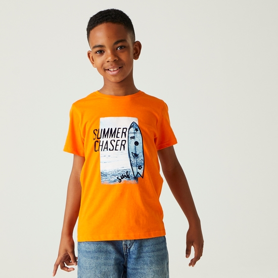 Bosley VII T-Shirt mit Grafikprint für Kinder Orange