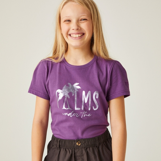 Bosley VII T-Shirt mit Grafikprint für Kinder Lila