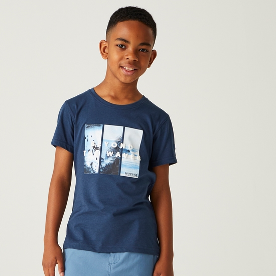 Bosley VII T-Shirt mit Grafikprint für Kinder Blau