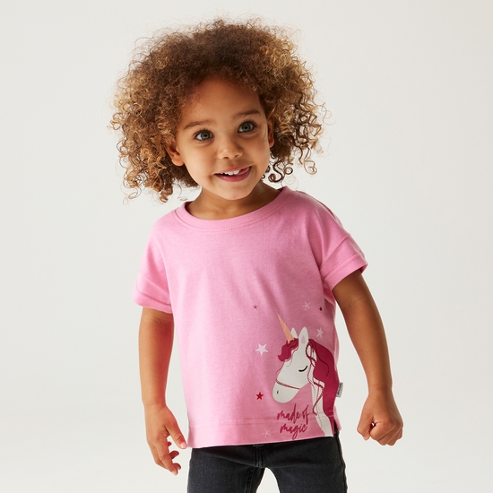 Kids' Animal T-Shirt Luna The Unicorn Sweet Pink