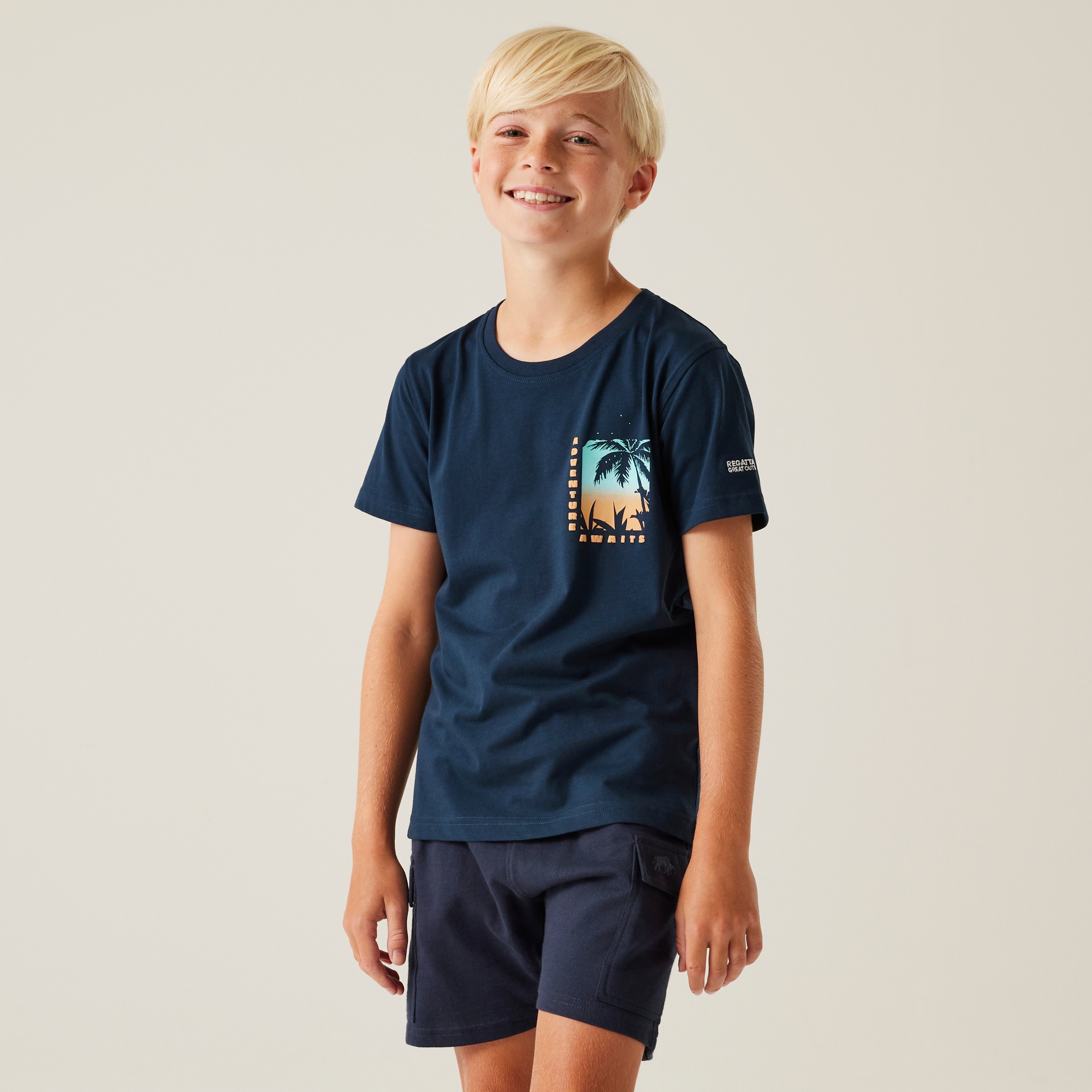 Regatta Dziecięca koszulka Bosley VIII Niebieski