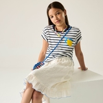 White Navy Stripe 