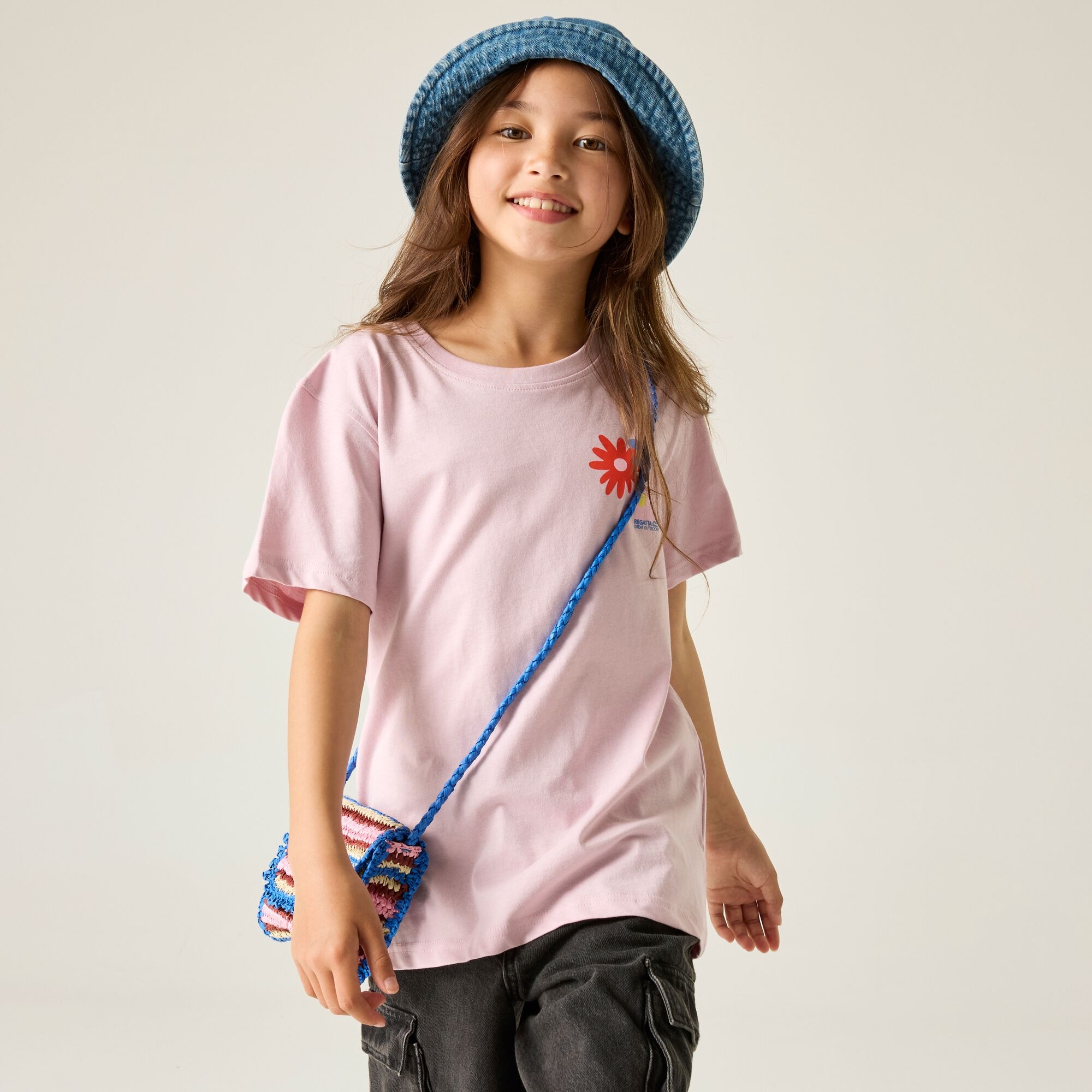 Regatta Koszulka dziecięca Bosley Graphic Fioletowy