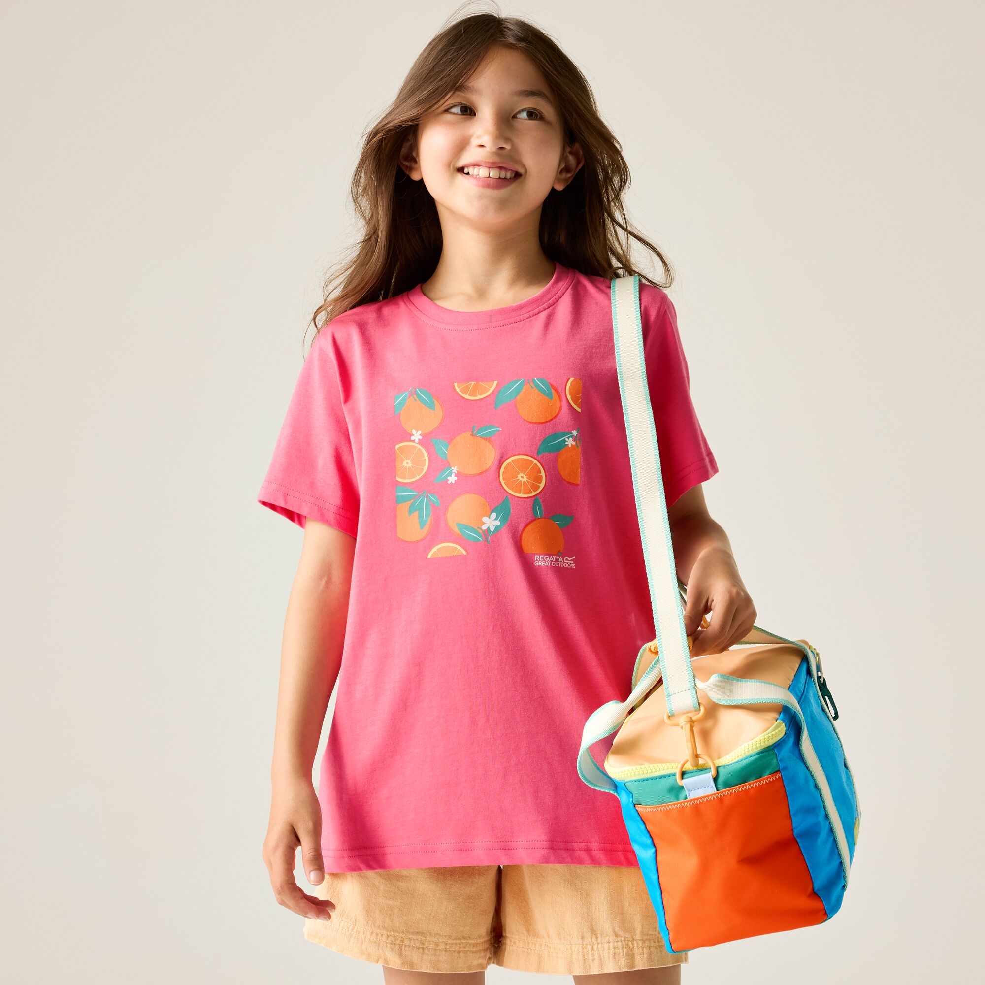 Regatta Koszulka dziecięca Bosley Graphic Różowy