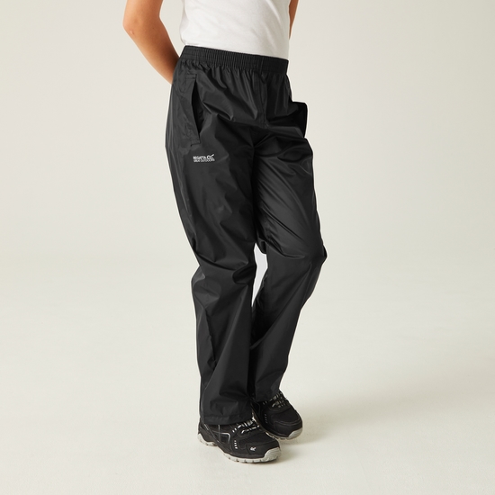 Kids' Pack It Waterproof Overtrousers Black