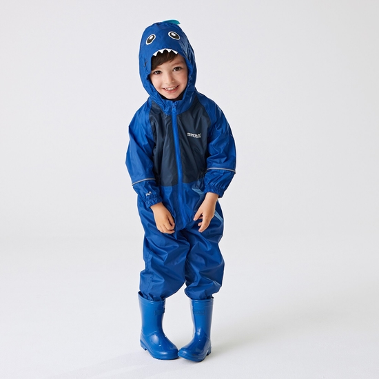 Kids' Charco Breathable Waterproof Puddle Suit Nautical Blue Shark 