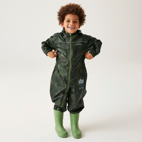 Kids' Puddle IV Waterproof Puddle Suit Cypress Green Camoflauge 