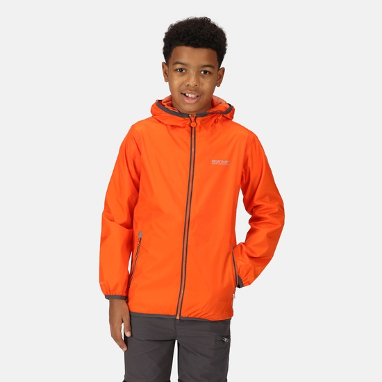 Kids' Lever II Waterproof Packaway Jacket Blaze Orange 