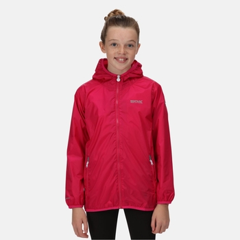 Kids' Lever II Waterproof Packaway Jacket Pink Fusion