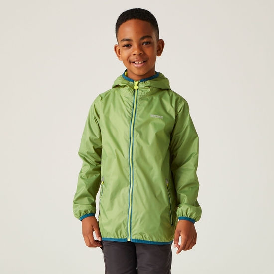 Kids' Lever II Waterproof Packaway Jacket Piquant Green