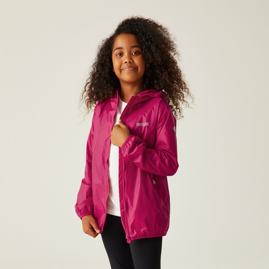 Kids' Lever II Waterproof Packaway Jacket Pink Potion 