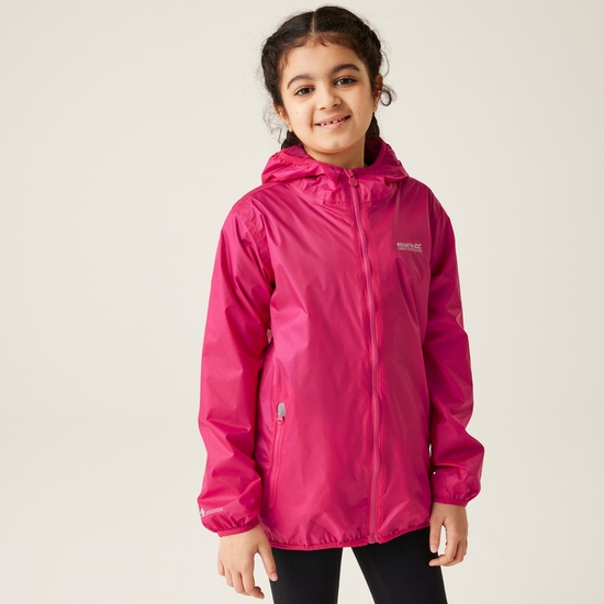 Kids' Lever II Waterproof Packaway Jacket Pink Potion 