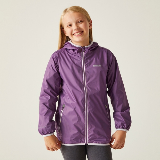 Kids' Lever II Waterproof Packaway Jacket Sunset Purple