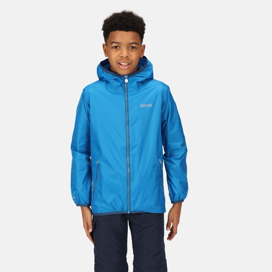 Kids' Lever II Waterproof Packaway Jacket Indigo Blue 