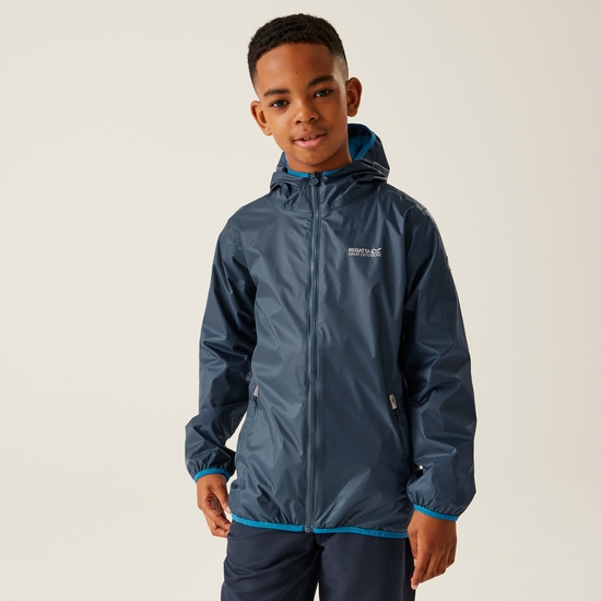 Kids' Lever II Waterproof Packaway Jacket Moonlight Denim