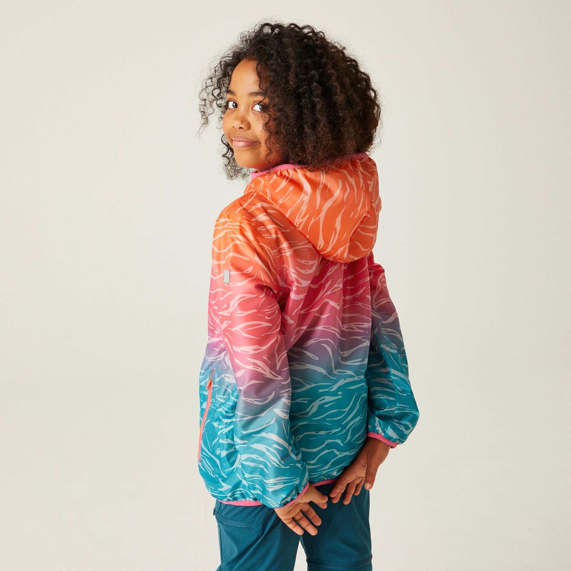 Regatta Dziecięca kurtka przeciwdeszczowa Lever Pomarańczowy