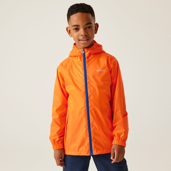 Kids' Pack It Waterproof Packaway Jacket Persimmon