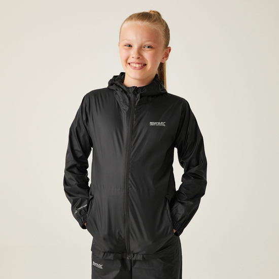 Kids' Pack It Waterproof Packaway Jacket Black