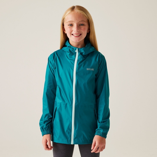 Kids' Pack It Waterproof Packaway Jacket Exotic Plume Icy Morn