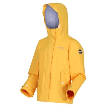 Kids' Bibiana Waterproof Hooded Jacket California Yellow