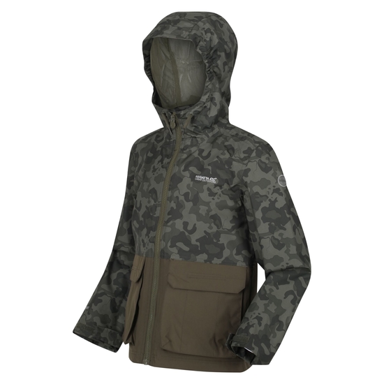 Kids' Hywell Waterproof Jacket Grapeleaf Camo