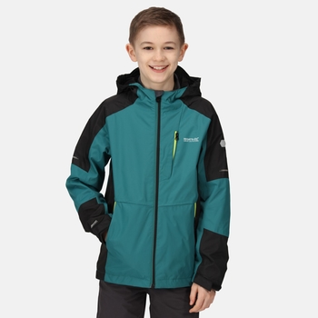 Kids' Calderdale II Waterproof Jacket Pacific Green Black
