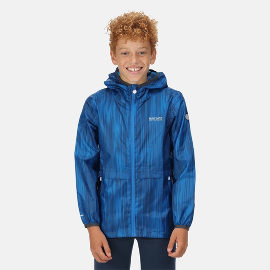Kids' Bagley Packaway Waterproof Jacket Imperial Blue Gradient