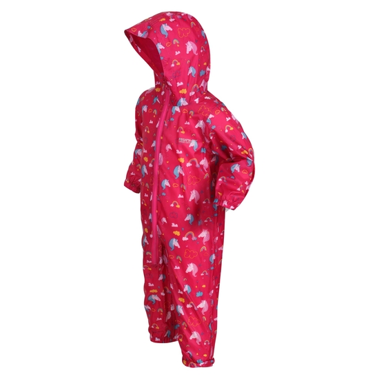 Kids' Waterproof Puddle Suit Unicorn Pink