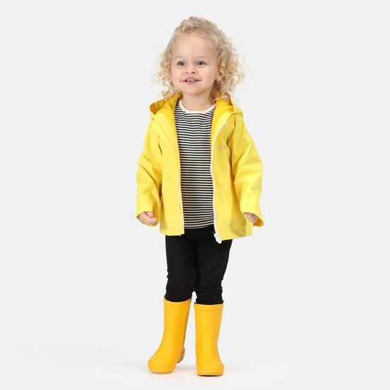 Kids' Animal Print Waterproof Jacket Maize Yellow Bee 