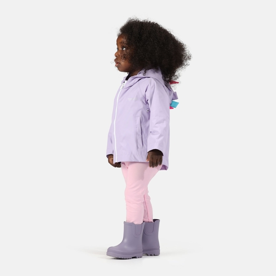 Animal bedruckte, leichte, wasserdichte Jacke für Kinder Pink