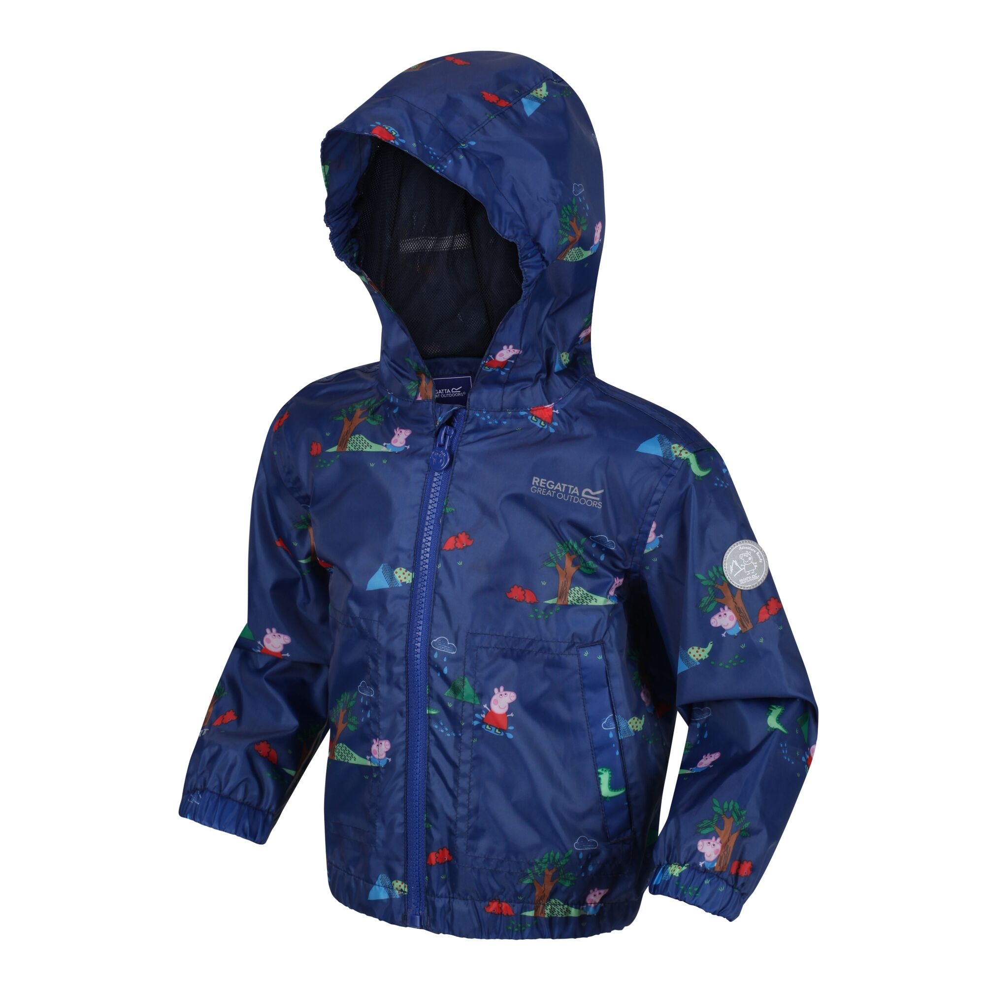 Regatta Dziecięca Kurtka Przeciwdeszczowa Peppa Muddy Puddle Granatowy, Rozmiar: 86 cm