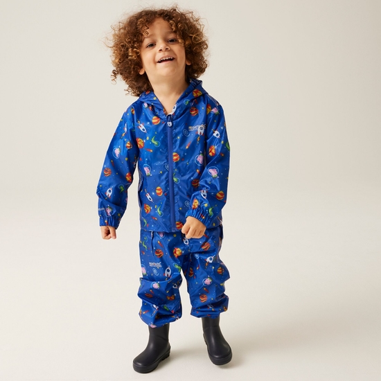 Veste Junior imperméable avec capuche et design Peppa Pig Pack-It Bleu