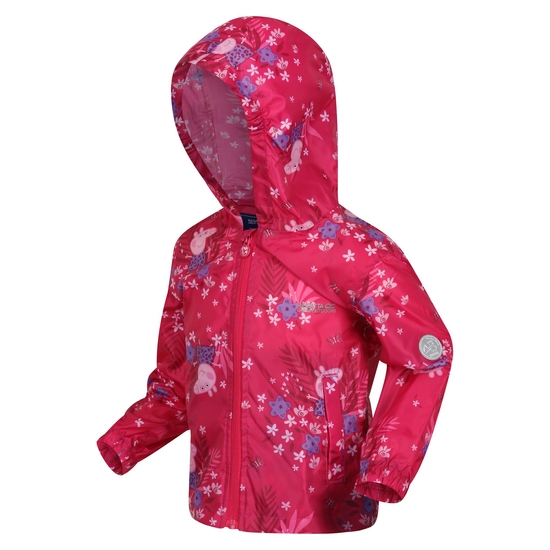Kids' Peppa Pig Waterproof Pack-It Jacket Pink Fusion