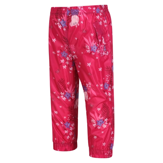 Kids' Peppa Pig Waterproof Pack-It Overtrousers Pink Fusion