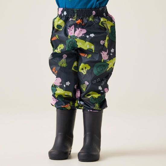 Kids' Peppa Pig Waterproof Pack-It Overtrousers Navy