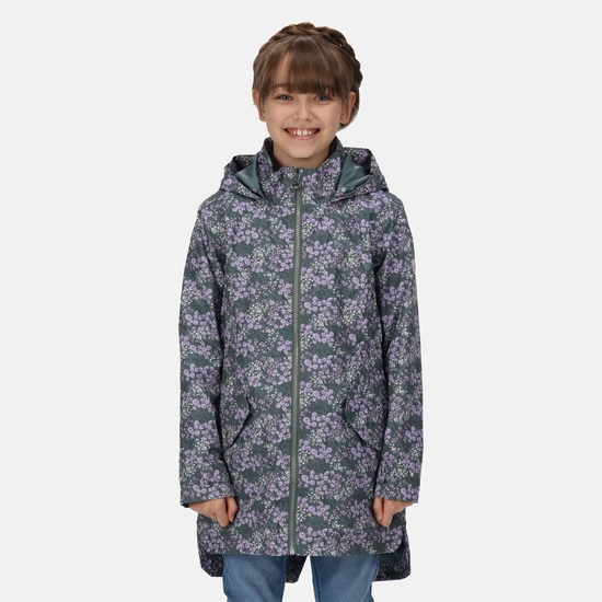 Kids' Talei Waterproof Jacket Balsam Green Floral