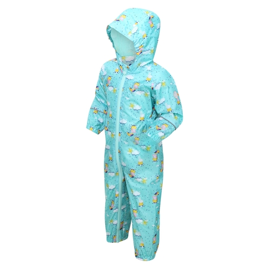 Kids' Peppa Pig Pobble Waterproof Puddle Suit Aruba Blue